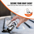 Boat Anchor Hook, 304 Stainless Steel Slide Anchor, Knotless Anchor System With Quick Release, Boat Anchor Hook Clips For 3/8" - 5/8" Boat Anchor Rope, Easy To Use, Holds 3700 LBS Haslam Living